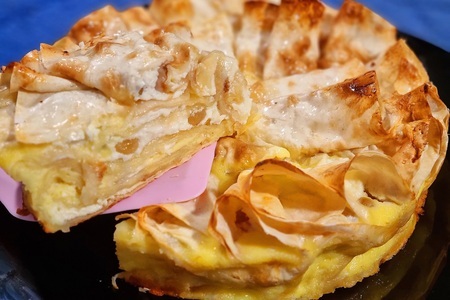 Пирог из лаваша с творогом