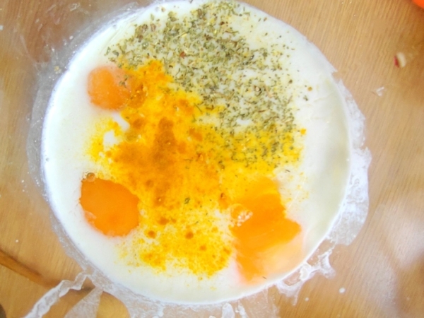 Пирог с фрикадельками и грибами