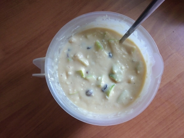 Пирог творожно яблочный с изюмом Пирог творожно яблочный с изюмом