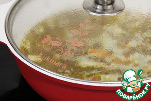 Плов из птитима с курицей