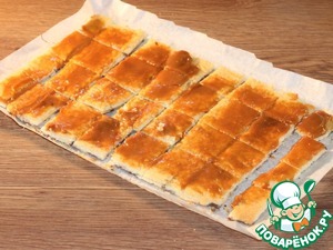 Полосатое пирожное с вареной сгущенкой Полосатое пирожное с вареной сгущенкой