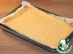 Полосатое пирожное с вареной сгущенкой Полосатое пирожное с вареной сгущенкой