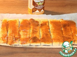 Полосатое пирожное с вареной сгущенкой Полосатое пирожное с вареной сгущенкой