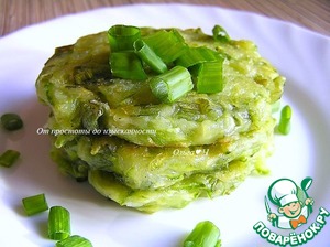 Постные кабачковые оладьи с луком Постные кабачковые оладьи с луком