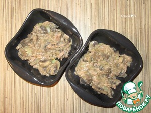 Постный жюльен с тунцом