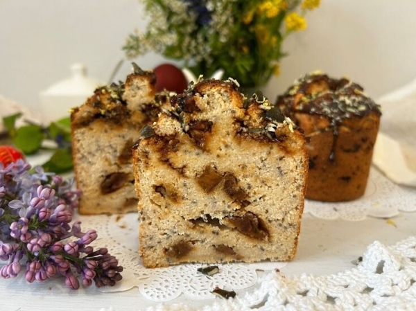 Пп кулич с сушеными бананами и семенами чиа Пп кулич с сушеными бананами и семенами чиа