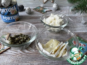 Праздничный риет с тунцом и каперсами