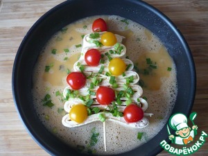 Праздничный завтрак с ветчиной "Рождественская Ёлка" Праздничный завтрак с ветчиной "Рождественская Ёлка"