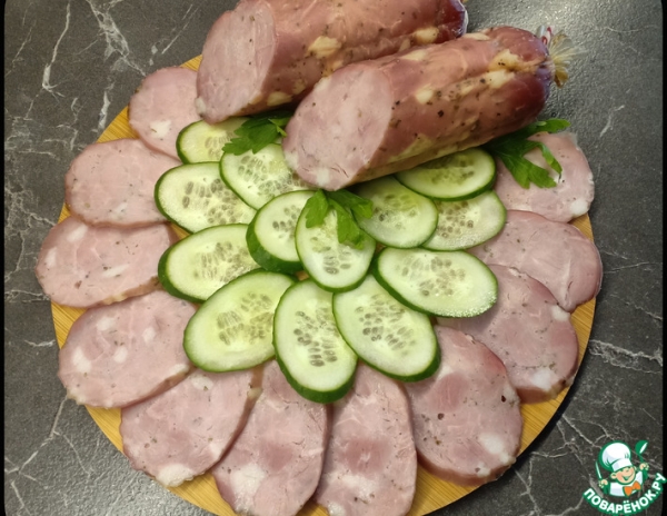 Пряная рубленая колбаса из свинины Пряная рубленая колбаса из свинины