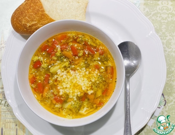 Пшенный суп с брокколи Пшенный суп с брокколи