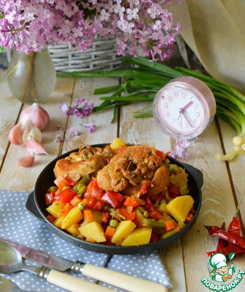 Рагу из индейки с овощами "А-ля Афритада" Рагу из индейки с овощами "А-ля Афритада"