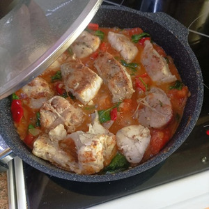 Рагу из морского окуня