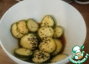 Рагу из тофу, ньокки с огурцами