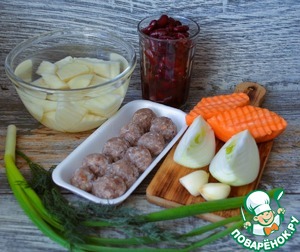 Рагу с фасолью и фрикадельками Рагу с фасолью и фрикадельками