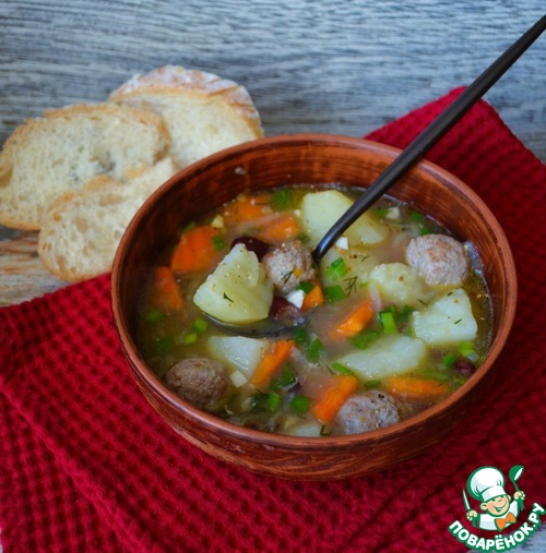 Рагу с фасолью и фрикадельками Рагу с фасолью и фрикадельками