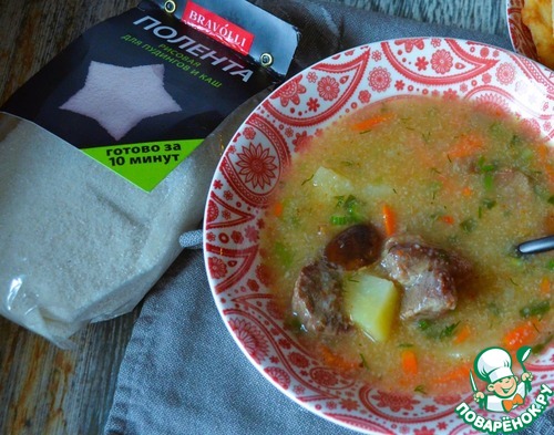 Рассольник-похлёбка с полентой и грибами Рассольник-похлёбка с полентой и грибами
