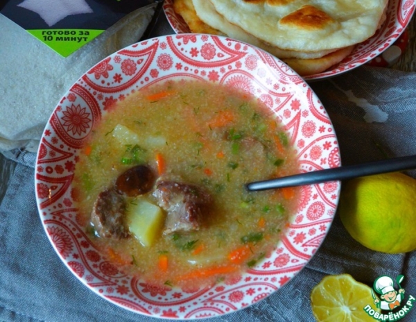 Рассольник-похлёбка с полентой и грибами Рассольник-похлёбка с полентой и грибами