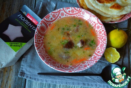 Рассольник-похлёбка с полентой и грибами Рассольник-похлёбка с полентой и грибами