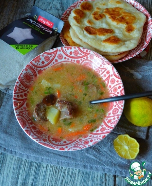 Рассольник-похлёбка с полентой и грибами Рассольник-похлёбка с полентой и грибами