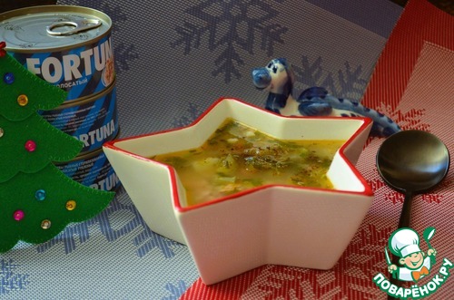 Рассольник с тунцом и булгуром Рассольник с тунцом и булгуром