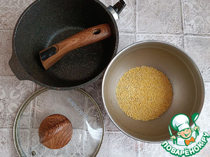 Рассыпчатая пшённая каша со шкварками