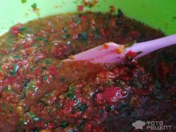 Рецепт: Аджика сырая быстрая - по-домашнему, типа "Лазыжан" Рецепт: Аджика сырая быстрая - по-домашнему, типа "Лазыжан"