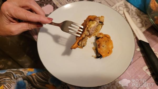 Рецепт: Баклажаны с оригинальной начинкой - начинка в кармашках