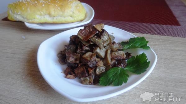 Рецепт: Баклажаны с выжарками - Очень сытно и вкусно. Рецепт: Баклажаны с выжарками - Очень сытно и вкусно.