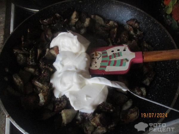 Рецепт: Баклажаны в сметане - тушеные Рецепт: Баклажаны в сметане - тушеные