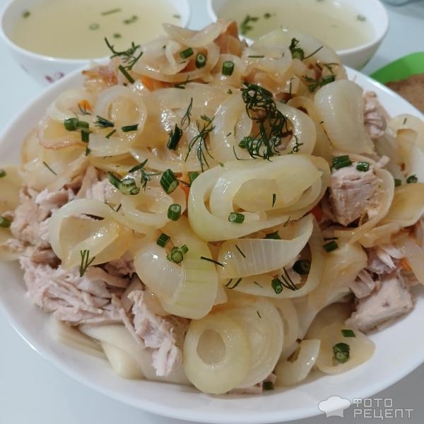 Рецепт: Бешбармак из курицы - Любимое татарское блюдо:) Рецепт: Бешбармак из курицы - Любимое татарское блюдо:)