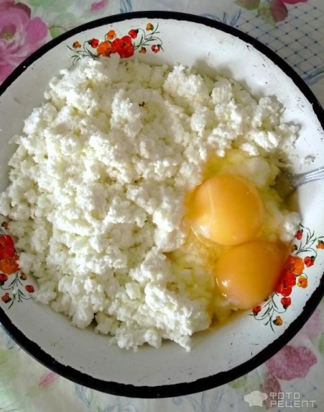 Рецепт: Блинчики с творогом - С изюмом. Рецепт: Блинчики с творогом - С изюмом.