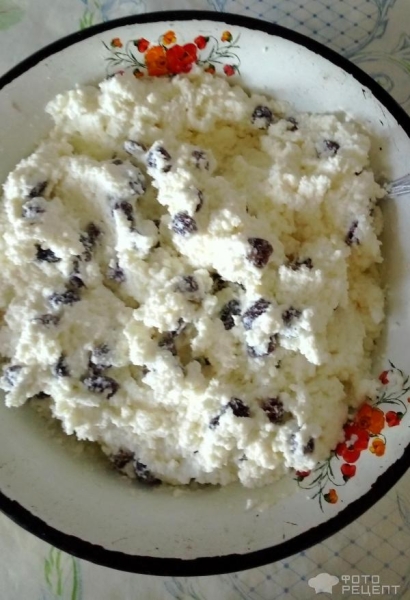 Рецепт: Блинчики с творогом - С изюмом. Рецепт: Блинчики с творогом - С изюмом.