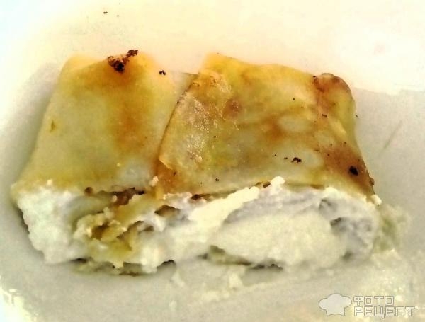 Рецепт: Блинчики с творогом - С изюмом. Рецепт: Блинчики с творогом - С изюмом.