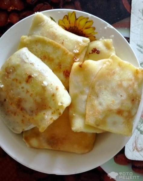 Рецепт: Блинчики с творогом - С изюмом. Рецепт: Блинчики с творогом - С изюмом.