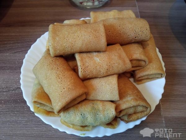 Рецепт: Блинные конвертики с начинкой - С зеленым луком и яйцом - альтернатива пирожкам! Рецепт: Блинные конвертики с начинкой - С зеленым луком и яйцом - альтернатива пирожкам!