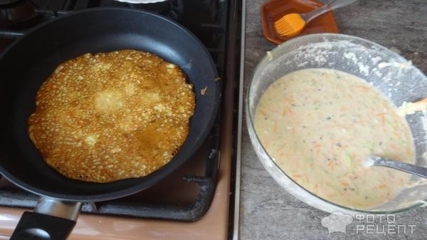 Рецепт: Блины овощные с кабачком - Просто и очень вкусно.