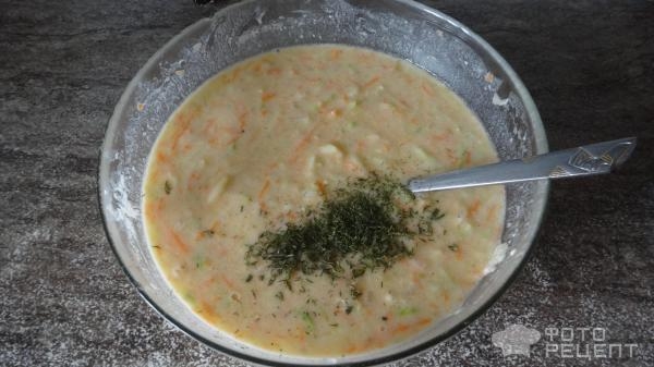 Рецепт: Блины овощные с кабачком - Просто и очень вкусно.