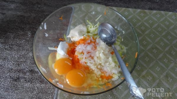 Рецепт: Блины овощные с кабачком - Просто и очень вкусно.