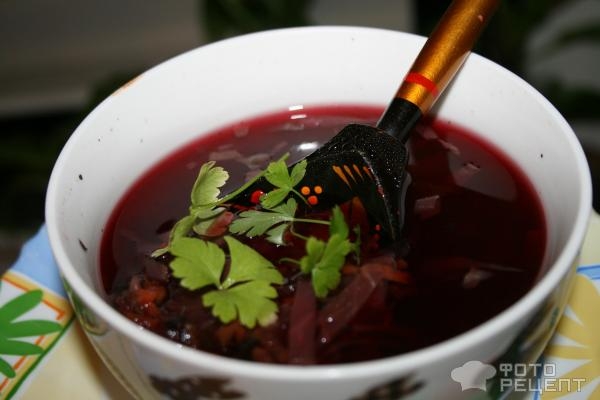 Рецепт: Борщ с крапивой - диетический, без мяса