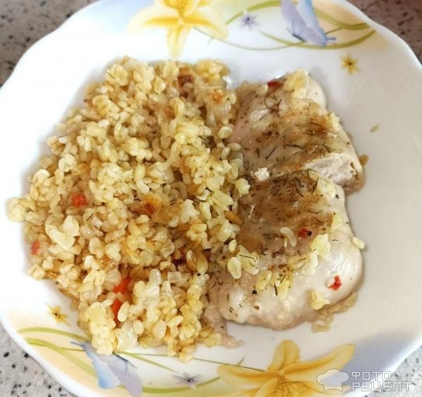 Рецепт: Булгур с курицей - Булгур с курицей в казане Рецепт: Булгур с курицей - Булгур с курицей в казане