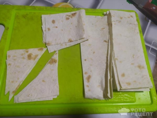 Рецепт: Чипсы по-домашнему - из лаваша Рецепт: Чипсы по-домашнему - из лаваша