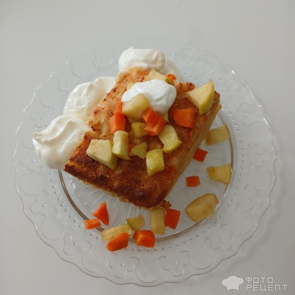 Рецепт: Детская запеканка с яблоками и морковью - Номер один в рецептах детских блюд на завтрак для детей от 1 года.