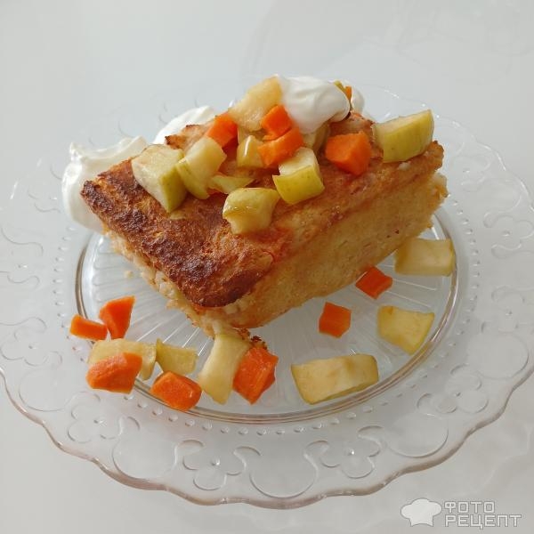 Рецепт: Детская запеканка с яблоками и морковью - Номер один в рецептах детских блюд на завтрак для детей от 1 года.