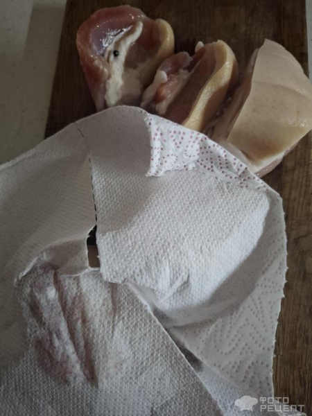 Рецепт: Домашнее соленое сало - Готовлю с любовью.