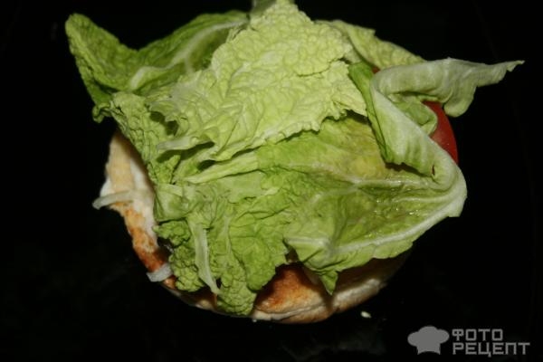 Рецепт: Домашний фишбургер - с покупной рыбной котлетой