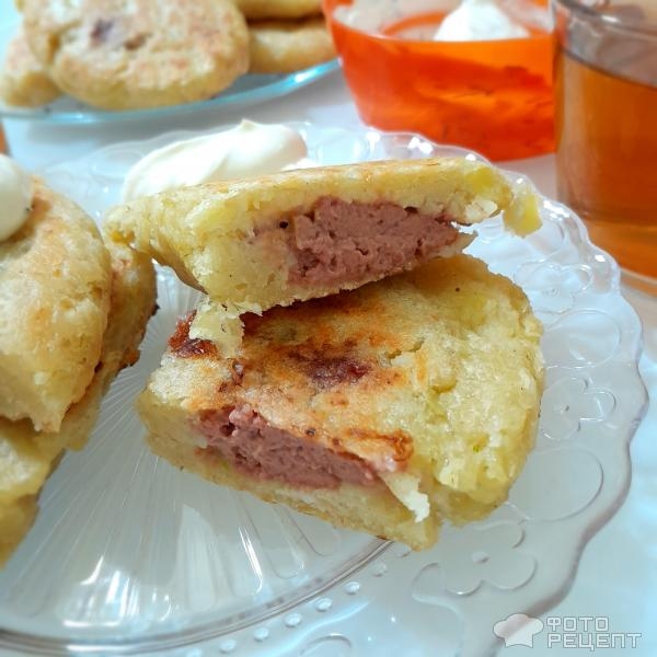 Рецепт: Драники -чебуреки с печеночным паштетом - Экспресс-рецепт без раскатки теста. Рецепт: Драники -чебуреки с печеночным паштетом - Экспресс-рецепт без раскатки теста.