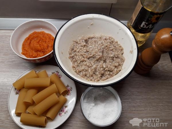 Рецепт: Фаршированные макароны на сковороде - можно готовить в духовке и на сковороде!