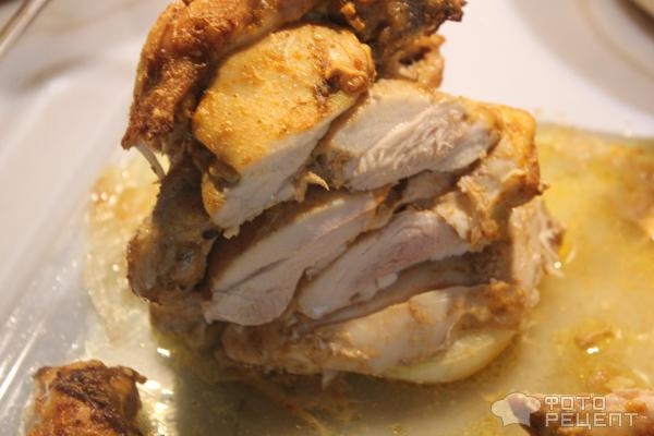 Рецепт: Филе бедра курицы в соусе - в нахлест в духовке Рецепт: Филе бедра курицы в соусе - в нахлест в духовке