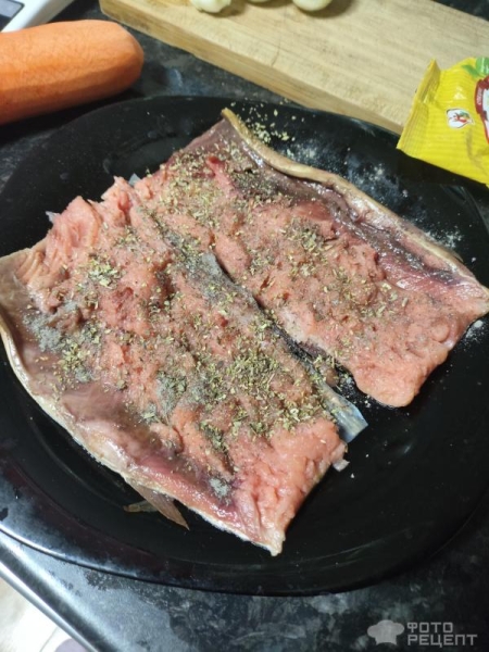 Рецепт: Филе горбуши, запеченное в духовке - Сочное Рецепт: Филе горбуши, запеченное в духовке - Сочное