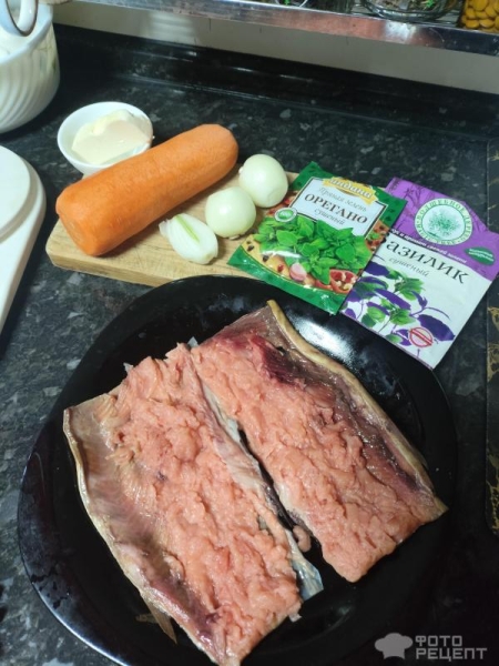 Рецепт: Филе горбуши, запеченное в духовке - Сочное Рецепт: Филе горбуши, запеченное в духовке - Сочное